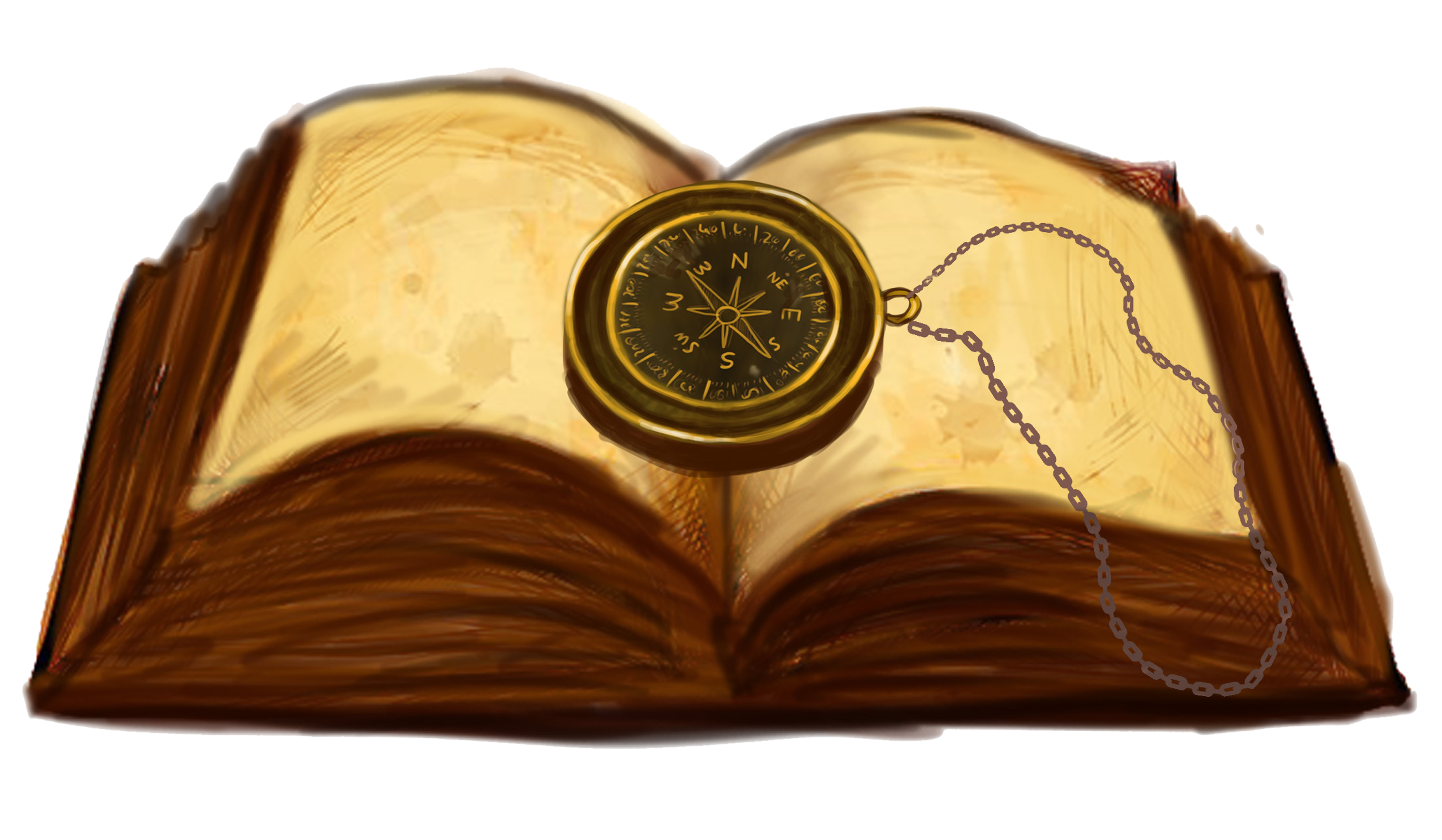 compass on book